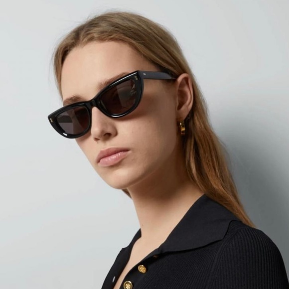 NEW GG1521S 001 GUCCI BLACK GREY CAT EYE WOMEN GUCCI SUNGLASSES - Picture 2 of 13